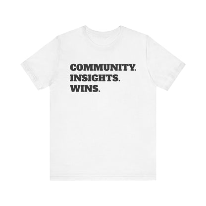 Motivational Unisex Jersey Tee - Connect. Win. Repeat.