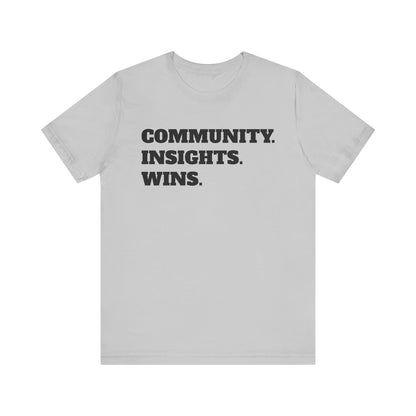 Motivational Unisex Jersey Tee - Connect. Win. Repeat.