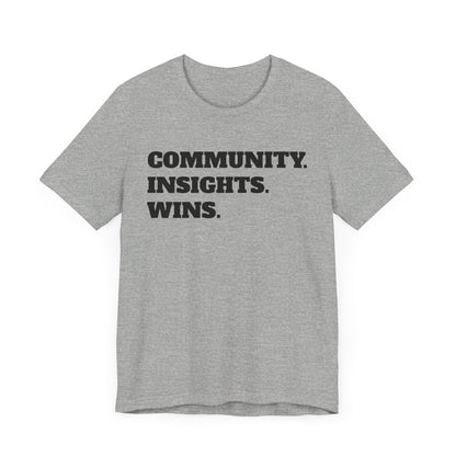 Motivational Unisex Jersey Tee - Connect. Win. Repeat.
