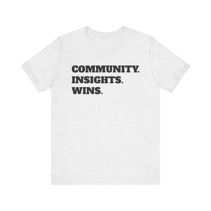 Motivational Unisex Jersey Tee - Connect. Win. Repeat.