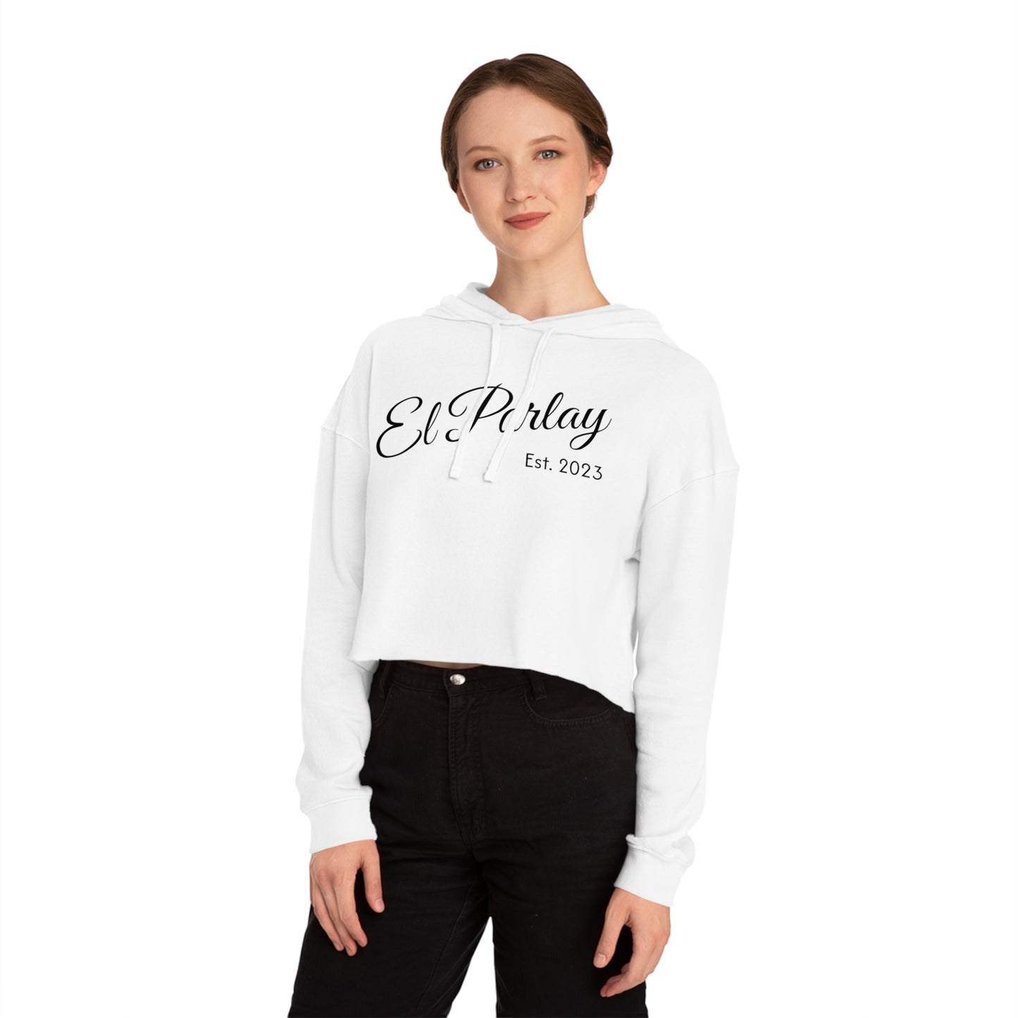 El Parlay Women’s Cropped Hooded Sweatshirt - Stylish & Cozy for Everyday Wear